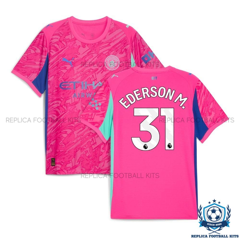 Man City Ederson M. 31 Pink Goalkeeper Men Replica Shirt 25/26 - overview