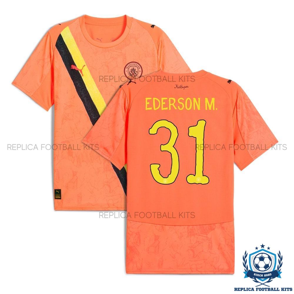 Man City Ederson M. 31 Orange KidSuper Men Replica Shirt 25/26 - overview