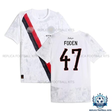 Man City Foden 47 White KidSuper Men Replica Shirt 25/26 - overview