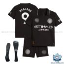 Manchester City Haaland 9 Away Kid Replica Kit 25/26 - overview with socks