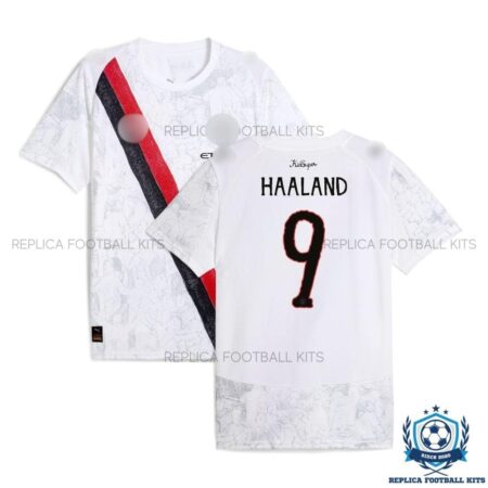 Man City Haaland 9 White KidSuper Men Replica Shirt 25/26 - overview