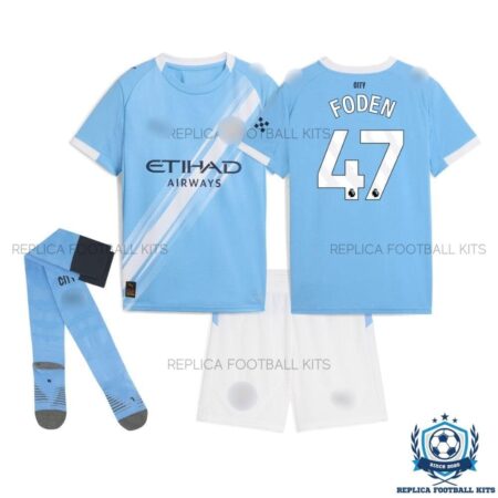 Man City Foden 47 Home Kid Replica Kit 25/26 - overview