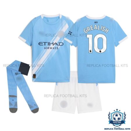 Man City Grealish 10 Home Kid Replica Kit 25/26 - overview