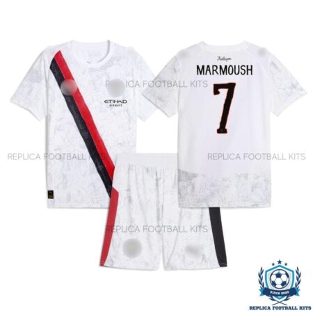 Man City Marmoush 7 White KidSuper Kid Replica Kit 25/26 - overview