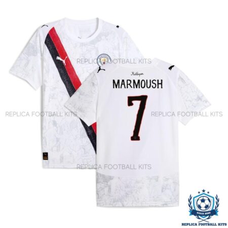 Man City Marmoush 7 White KidSuper Men Replica Shirt 25/26 - overview