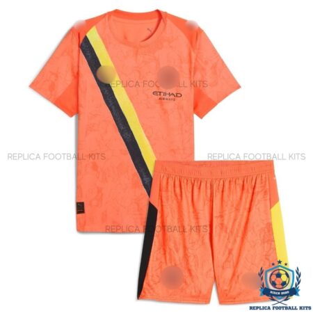 Manchester City Orange KidSuper Kid Replica Kit 25/26 - front view