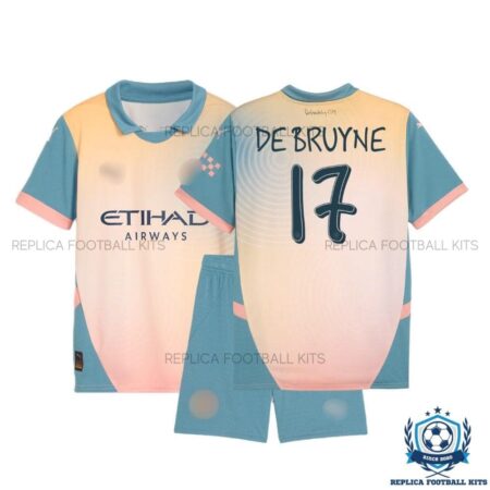 Man City De Bruyne 17 Definitely City Kid Replica Kit 25/26 - overview