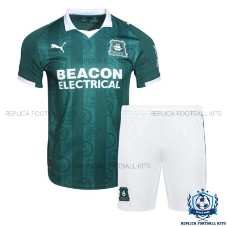 Plymouth Home Kid Replica Football Kit 25/26 - front view