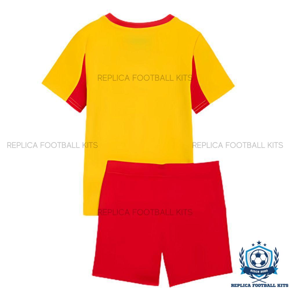 RC Lens Home Kid Replica Football Kit 25/26 - back view