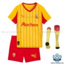 RC Lens Home Kid Replica Football Kit 2025/26 - front view with socks
