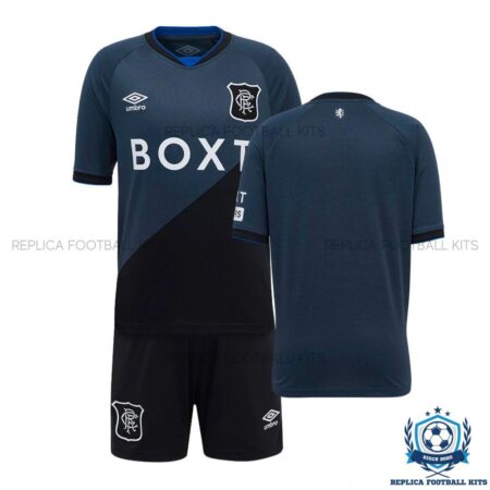 Rangers Third Kid Replica Football Kit 25/26 - front view