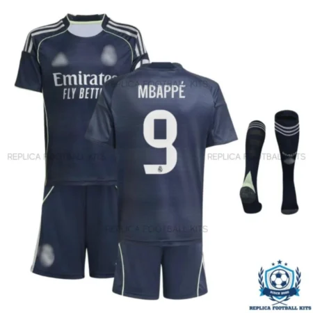 Real Madrid Mbappé 9 Away Kids Replica Kit 25/26 - overview