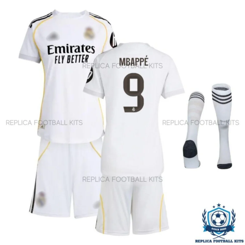 Real Madrid Mbappé 9 Home Kids Replica Kit 25/26 - overview