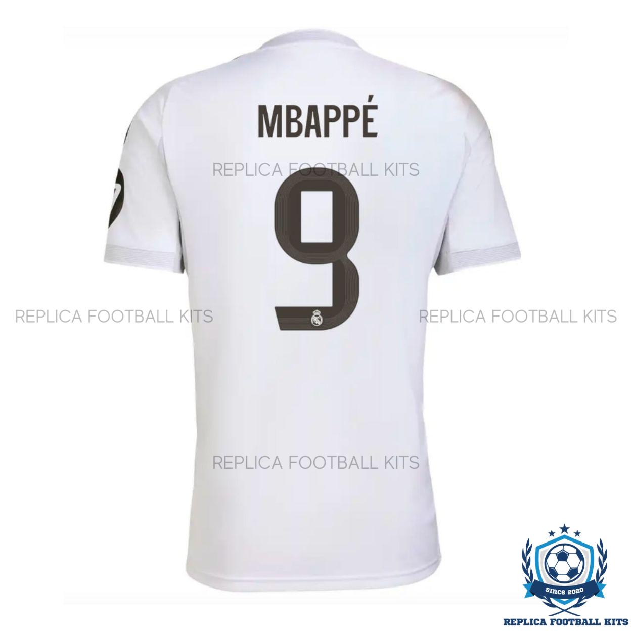 Real Madrid Mbappé 9 Home Replica Shirt 25/26 - back view