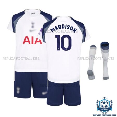 Tottenham Hotspur Maddison 10 Home Kid Replica Kit 25/26 - overview