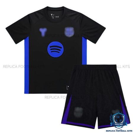 Barcelona Black Training Kids Replica Kit 25/26 - front view