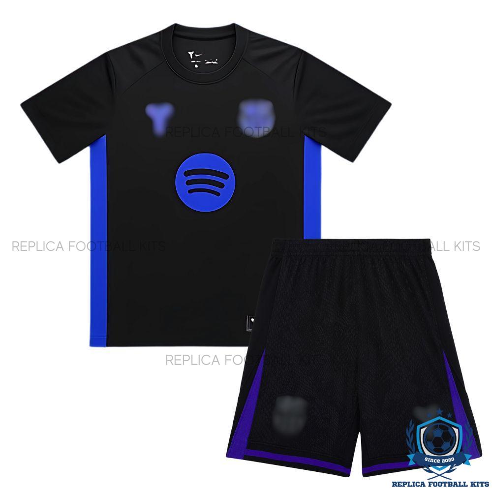 Barcelona Black Training Kids Replica Kit 25/26 - front view