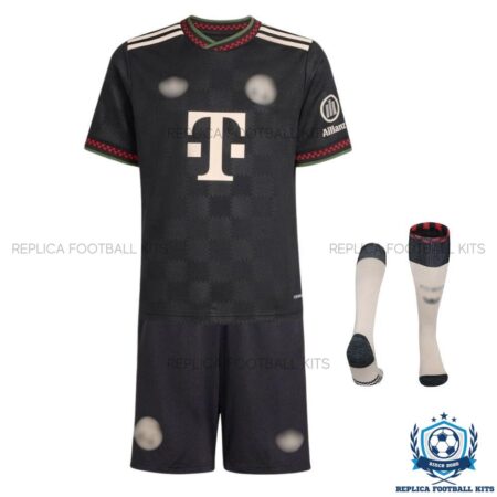 Bayern Munich Third Kids Replica Kit 25/26 - front view with socks