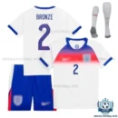 England Bronze 2 Home Kid Replica Football Kit 25/26 - overview - withsocks