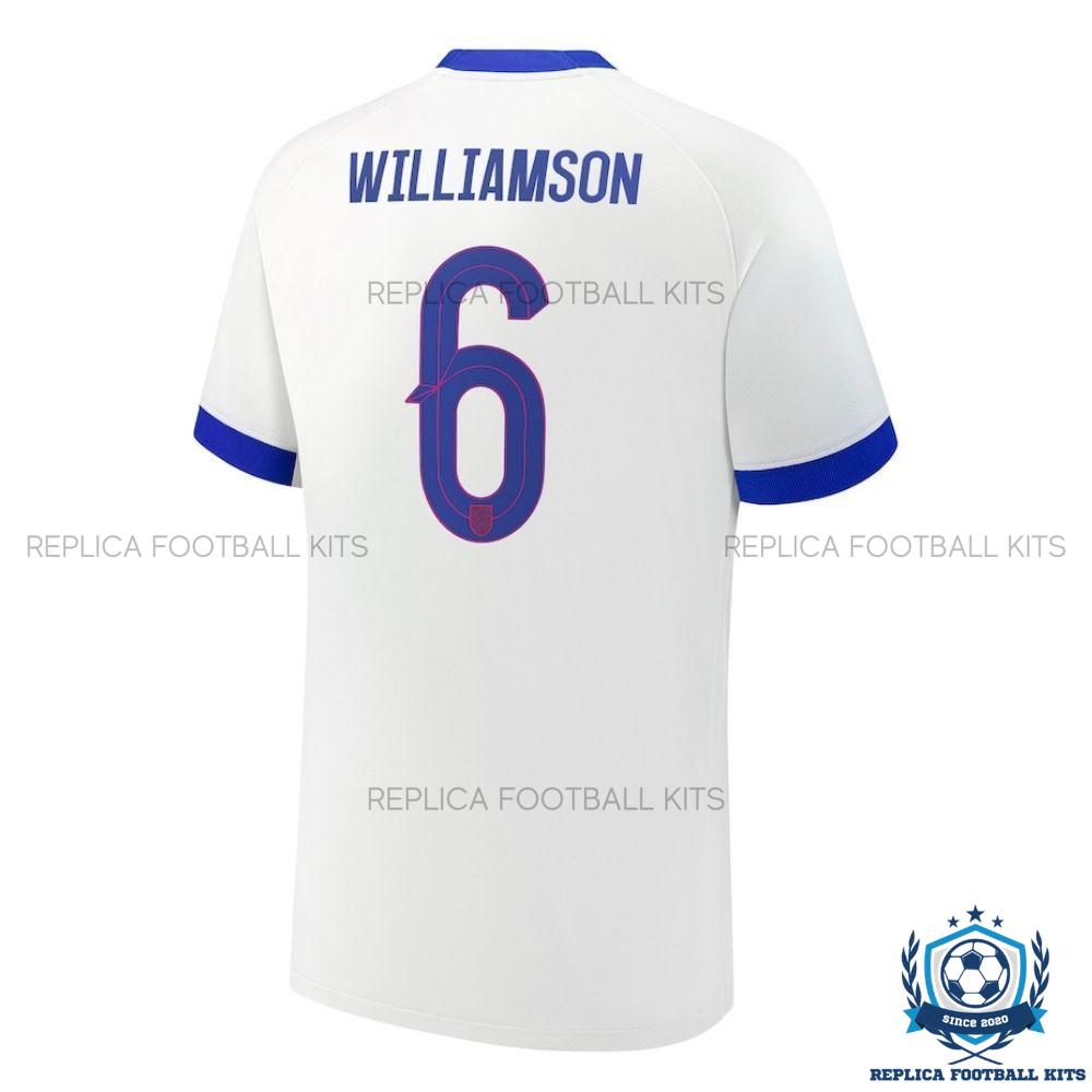 England Williamson 6 Home Men Replica Shirt 25/26 - back view