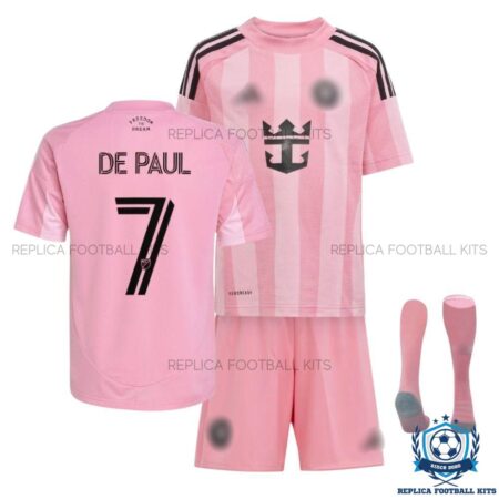 Inter Miami De Paul 7 Home Kid Replica Kit 25/26 - overview