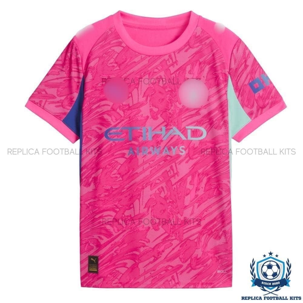 Manchester City Trafford 1 Pink Goalkeeper Men Replica Shirt 25/26 - frontview