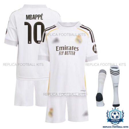 Real Madrid Mbappé 10 Home Kids Replica Kit 25/26 - overview