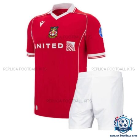 Wrexham AFC Home Kids Replica Kit 25/26 - front view