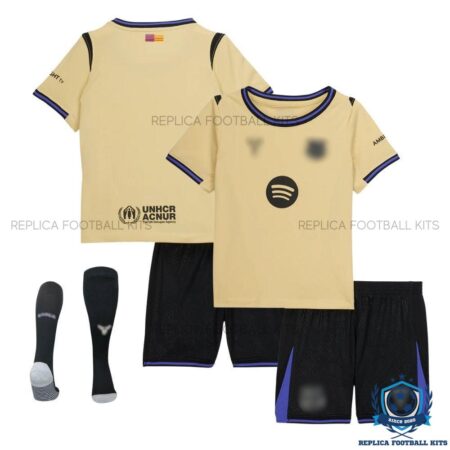Barcelona Away Kids Replica Football Kit 25/26 - overview with socks