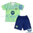 Barcelona Green Special Edition Kids Replica Kit 25/26 - front view