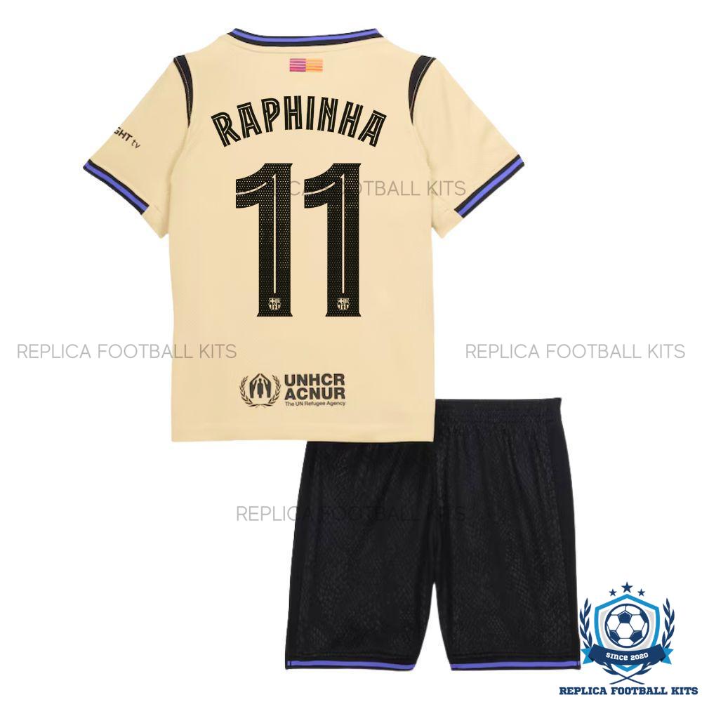 Barcelona Raphinha 11 Away Kids Replica Kit 25/26 - back view