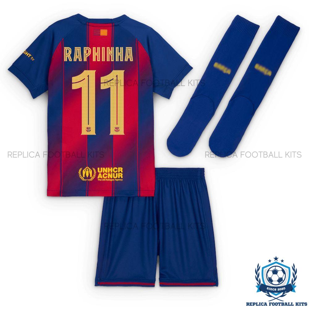 Barcelona Raphinha 11 Home Kids Replica Kit 25/26 | Fan Version