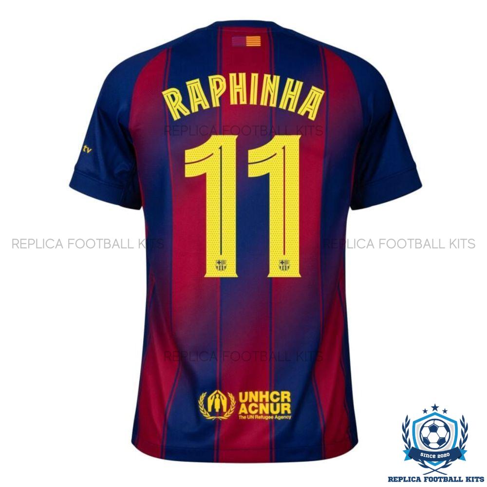 Barcelona Raphinha 11 Home Men Replica Shirt 25/26 - back view