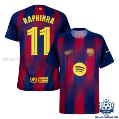 Barcelona Raphinha 11 Home Men Replica Shirt 25/26 - overview