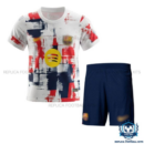 Barcelona White Special Edition Kids Replica Kit 25/26 - front view