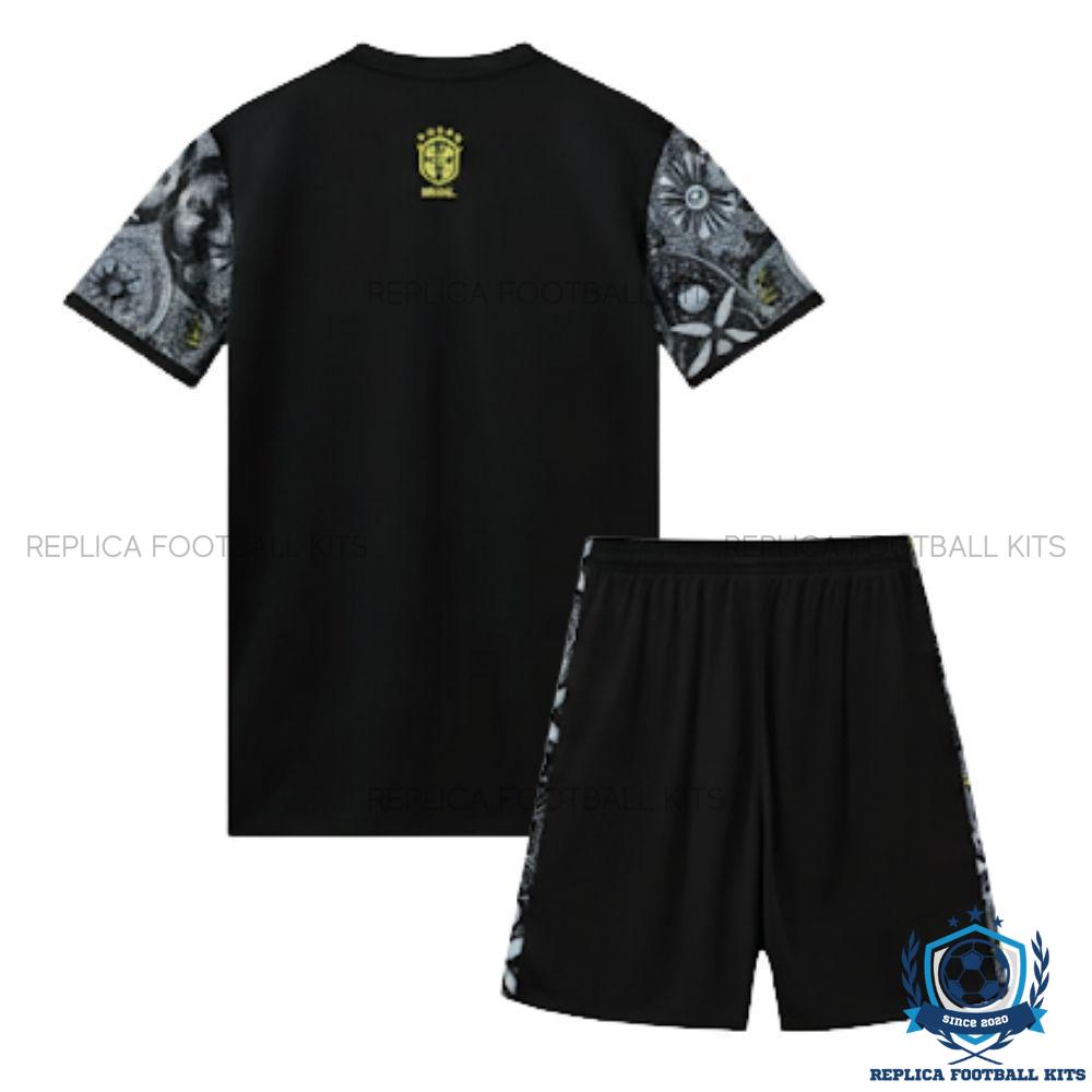 Brazil Black Special Edition Kid Replica Kit 25/26 - back view