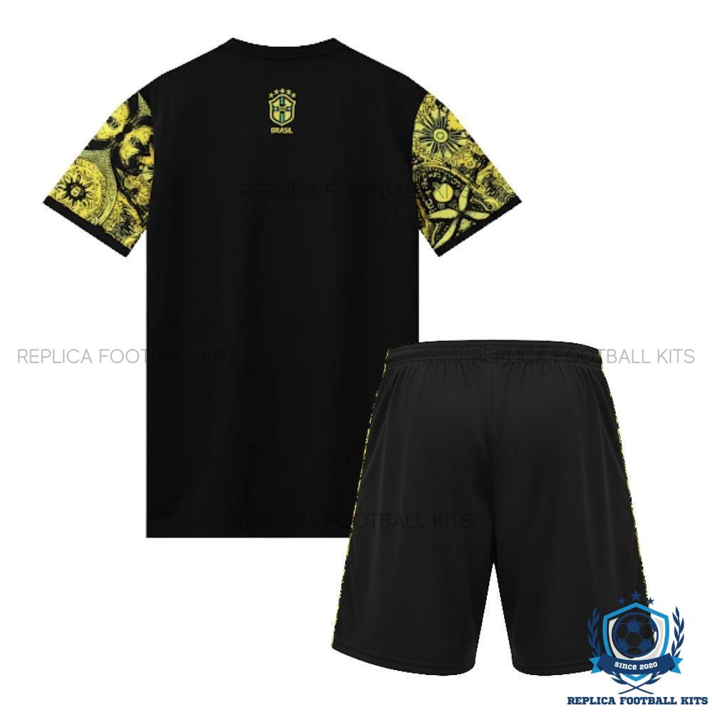 Brazil Yellow Special Edition Kid Replica Kit 25/26 - back view