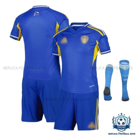 Leeds United Away Kid Replica Kit 25/26 - overview with socks