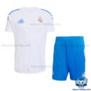 Liverpool White Blue Training Kid Replica Kit 25/26 - front view