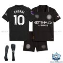 Manchester City Cherki 10 Away Kid Replica Football Kit 25/26 - overview with socks