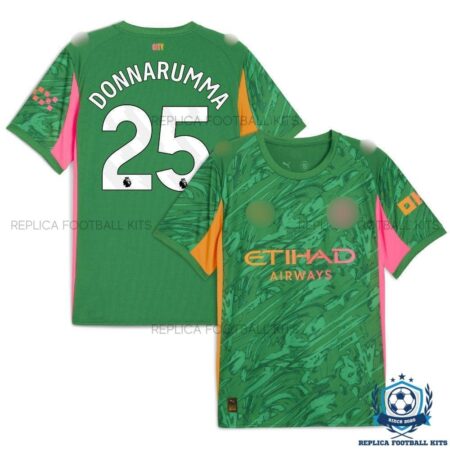 Man City Donnarumma 25 Green Goalkeeper Men Replica Shirt 25/26 - overview
