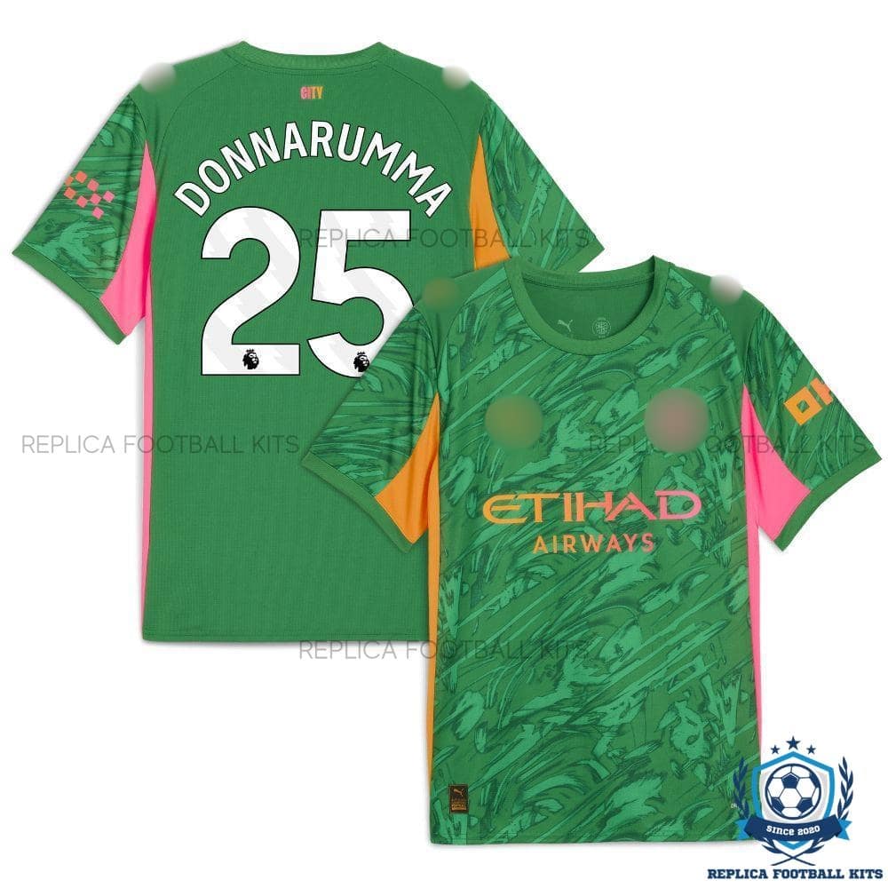 Man City Donnarumma 25 Green Goalkeeper Men Replica Shirt 25/26 - overview