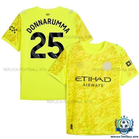 Man City Donnarumma 25 Yellow Goalkeeper Men Replica Shirt 25/26 - overview