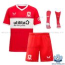 Middlesbrough Home Kids Replica Football Kit 25/26 - overview with socks