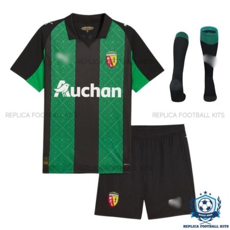 RC Lens Away Kid Replica Football Kit 25/26 - overview
