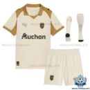RC Lens Third Kid Replica Football Kit 25/26 - front view with socks