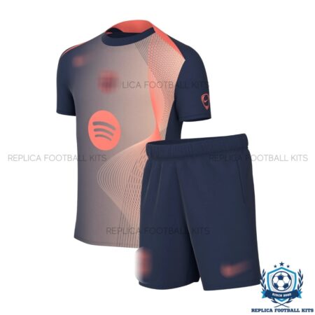 Barcelona Pre Match Third Kids Replica Kit 25/26 - Front View