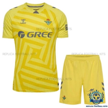 Real Betis Yellow Goalkeeper Kids Replica Kit 25/26 - front view