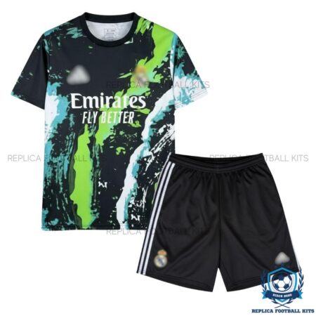 Real Madrid Light Green Special Edition Kids Replica Kit 25/26 - front view