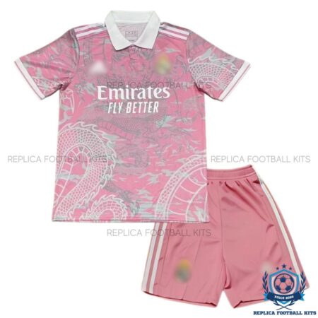 Real Madrid Pink Dragon Edition Kids Replica Kit 25/26 - front view